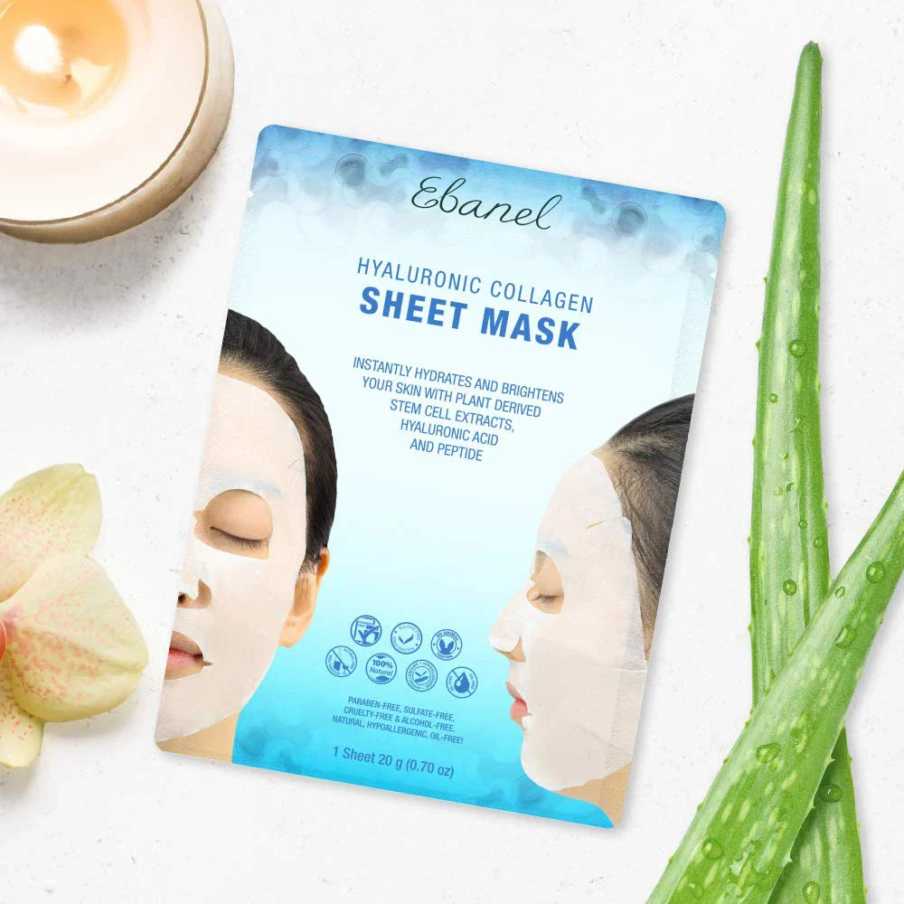 Hyaluronic Collagen Sheet Mask - 2 Packs
